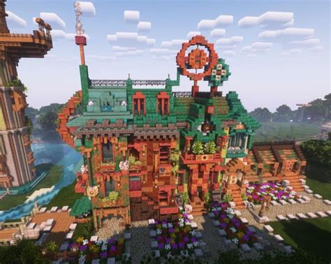 Steampunk Minecraft Builds Tutorial 的图像结果