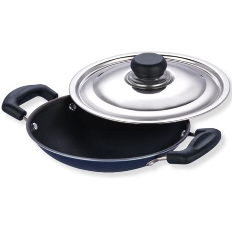 Buy Vinod Zest Non Stick Appachetty with Lid - 20 cm| Appam Pan | 3 mm ...