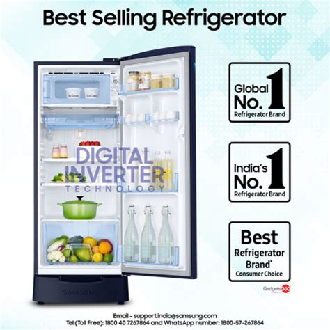 Samsung 183 L Direct Cool Single Door 5 Star Refrigerator with Base ...