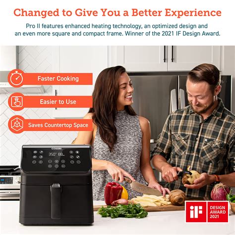 Buy COSORI Pro II Air Fryer Oven Combo, 5.8QT Max Xl Large Cooker with ...