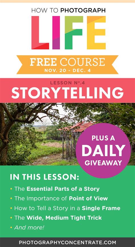 FREE Course: How to Photograph Life - Lesson 4: Storytelling | Free ...