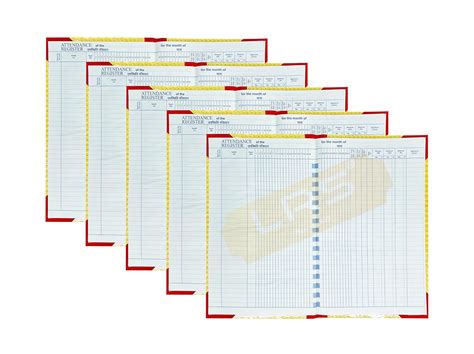 LRS Daily Attendance Register - Hard Bound - 70 GSM Ledger Paper (50 ...
