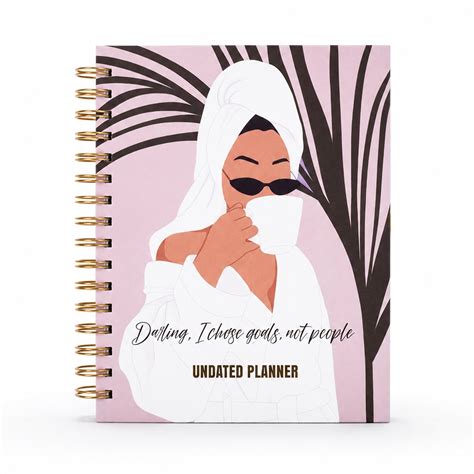 Undated Yearly Planner - Darling, I Choose Goals + Ultimate Sticker Bo ...