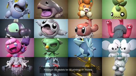 3D Model Collection Pokemon 3D models for 3D printing VR / AR / low ...