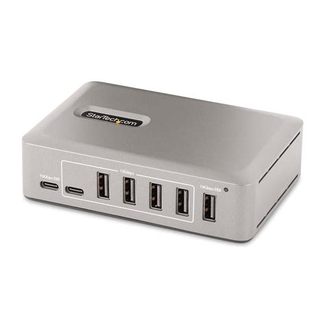 StarTech.com 10-Port USB-C Hub - 8x USB-A/2x USB-C - Self-Powered w/65W ...