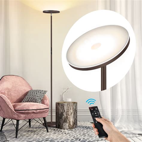 OUTON LED Dimmable Standing Floor Lamp for Bedroom Reading, Super ...