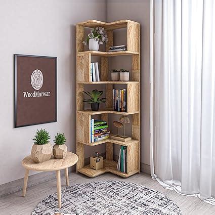 WoodMarwar Sheesham Wood Free Standing Book Shelf | Multipurpose ...