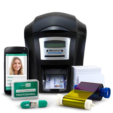 Buy Complete ID Card Printer Bundle: AlphaCard Compass ID Printer ...