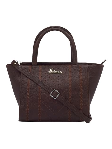 ESBEDA Dark Brown Colour Embroidered Pu Synthetic Fabric Handbag For ...