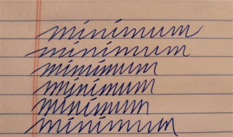 Minimum : Handwriting