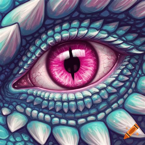 Detailed Dragon Eye Drawing