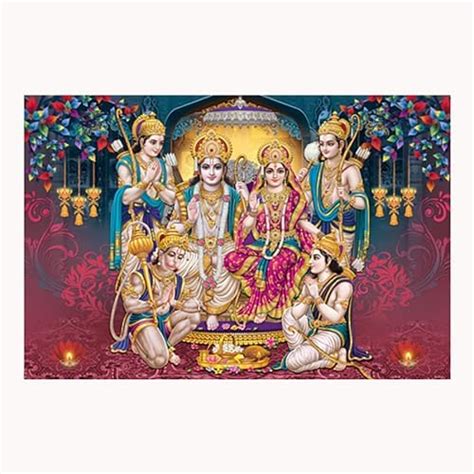Dharvika Innovations Ayodhya Ram Mandir Poster/Ram Darbar Poster Big ...