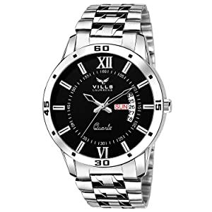 VILLS LAURRENS VL-1051 Analogue Day And Date Display Men's Watch (Black ...