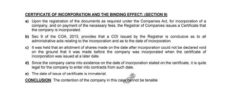 A company was incorporated on 6th October. The certificate of ...