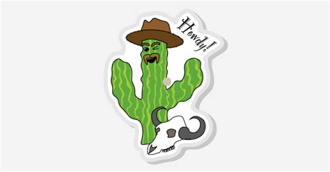 CowboyCatus by Spider Chick Creatives | Pins | Sticker Mule India