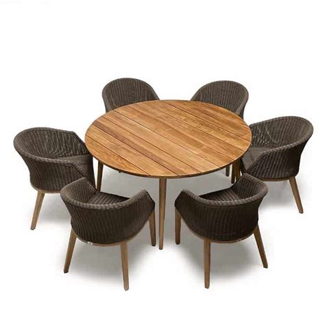 5 feet Mid century Modern Round Outdoor Dining Table – Lara – mcgillsteak