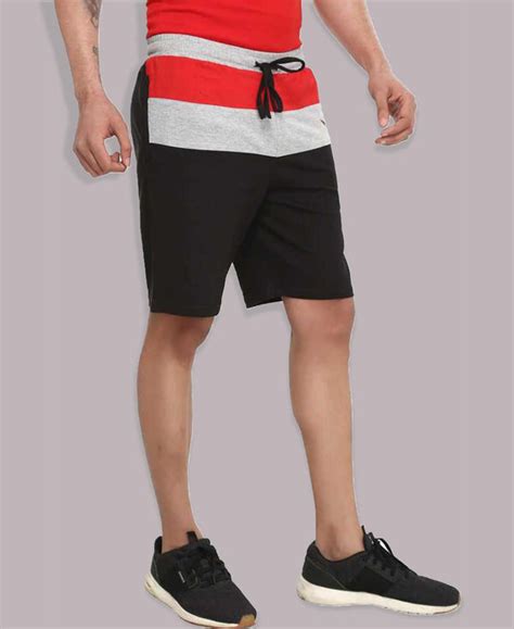 Buy HiFlyers Men Bermuda Shorts Black-Red | Best Price: TT Bazaar – T T ...