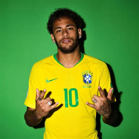 SOCHI, RUSSIA - JUNE 12: Neymar Jr of Brazil poses during the official FIFA World Cup 2018 ...