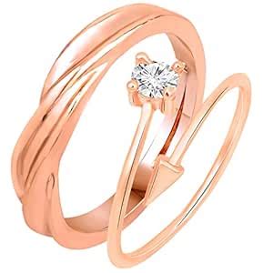 Mahi Rose Gold Plated Valentine Gift Proposal Adjustable Couple Ring ...