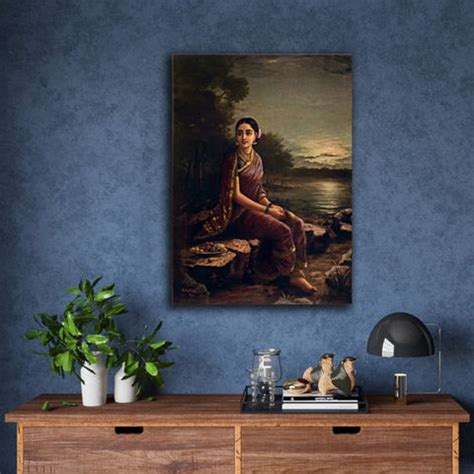 Radha In The Moonlight by Raja Ravi Varma – Inspicanvas