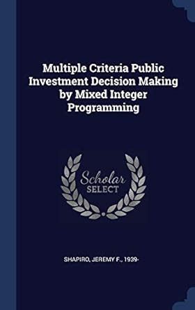 Buy Multiple Criteria Public Investment Decision Making by Mixed ...