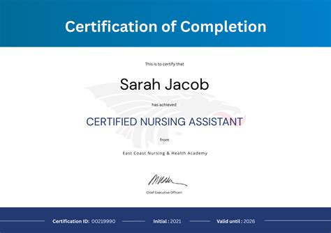 Top 10 CNA Certificate Templates for Healthcare Training Programs
