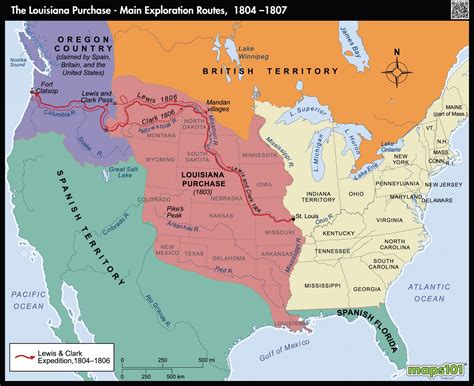 Map Showing The Louisiana Purchase 1803 | semashow.com