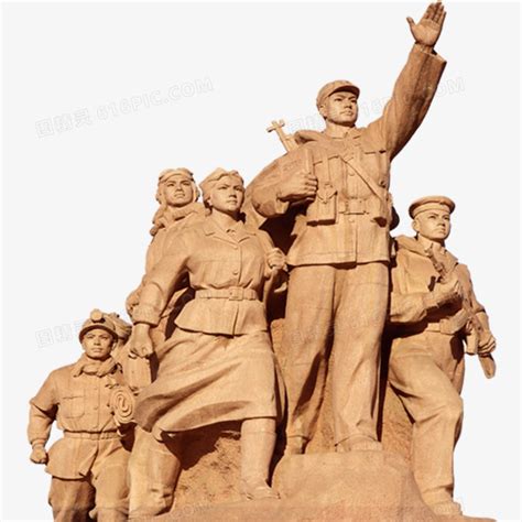 中国军人雕塑图片免费下载_PNG素材_编号z2rij52nn_图精灵