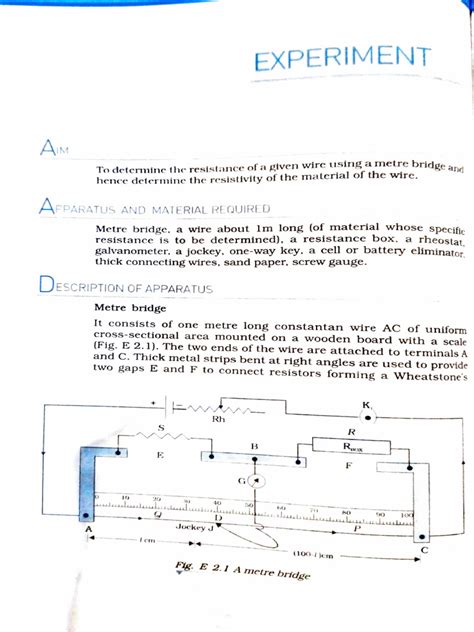 Image result for Meter Bridge Experiment Error Analysis