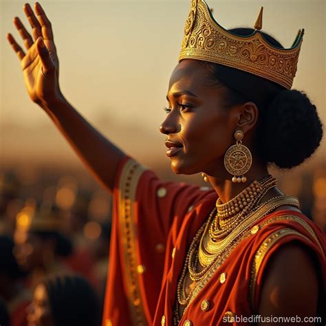 The Ethiopian Queen Saluting King Solomon | Stable Diffusion Online