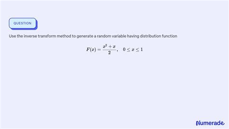 Image result for Inverse Transform Method
