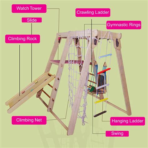 Jungle Gym Climbing Frame | 8-in-1 Climbing Toys | Techny Birds