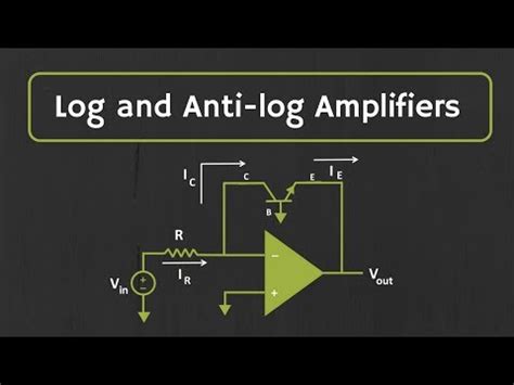 Log and Antilog Amplifiers and its Appilcations Video Lecture - Crash ...
