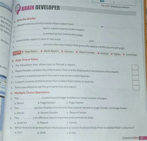 fill in the blanks with hints, true or false and multiple choice ...