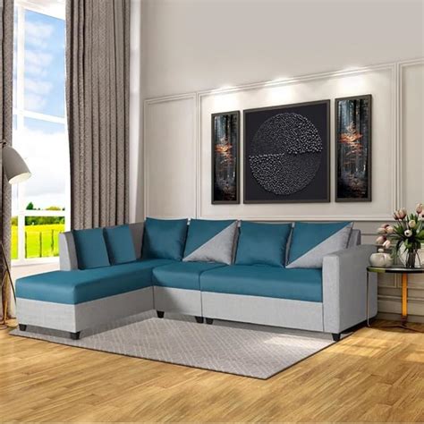 Casacomfort Lennova 5- to 6-Person Sofa Fabric Lhs L Shape Sofa Set ...