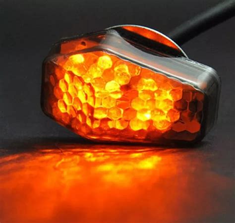 15 Amber LED Flush Mount Smoke Turn Signal Indicator Blinker Light Un ...