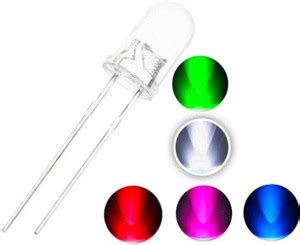 AQBP 5mm Ultra Bright LED Diode Multicolor Each 20 Pcs Mix Total -100 ...