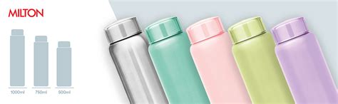 MILTON Aqua 750 Stainless Steel Water Bottle Set of 4, 750 ml Each ...