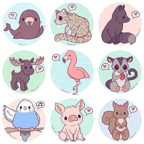 Kawaii Cute Animal Drawings - Anime Drawing Styles