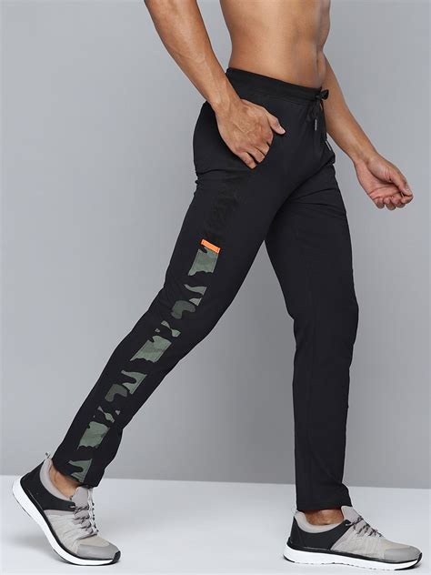 HRX by Hrithik Roshan Men Abstract Printed Slim-Fit Track Pants - Price ...