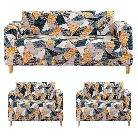 Universal 3 Piece Sofa Covers (3+1+1 Seater, Antique Prism) – House of ...