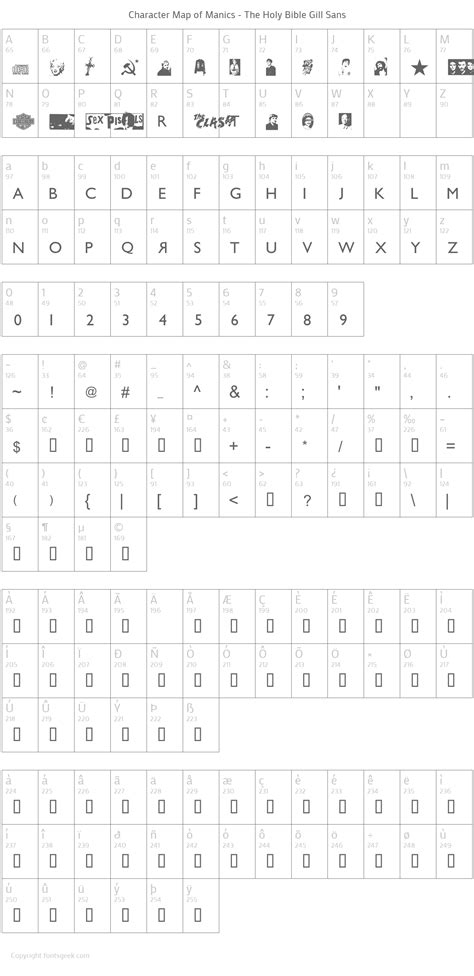 Manics - The Holy Bible Gill Sans : Download For Free, View Sample Text ...