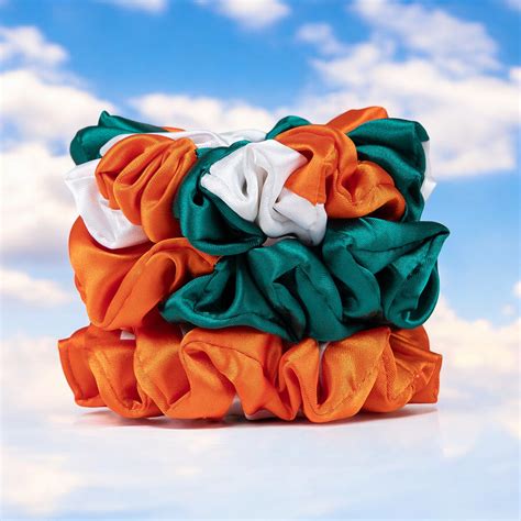 Satin Tricolor Scrunchie for Women & Girls | Indian Flag Hair Accessor ...