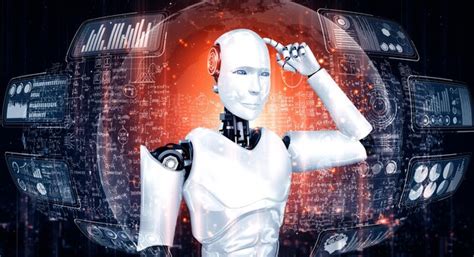 Robot With Digital Overlay Images - Free Download on Freepik