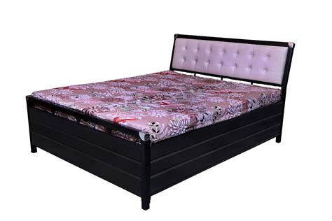 Royal Interiors Virno Metal Single Size Bed with Hydraulic Storage for ...