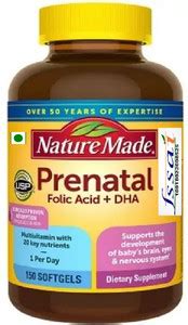 Nature Made Prenatal Folic Acid +DHA Price in India - Buy Nature Made ...