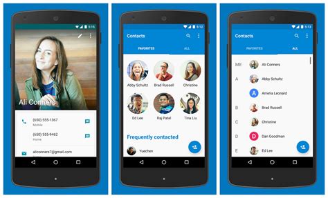 Image result for Google Contacts App Interface