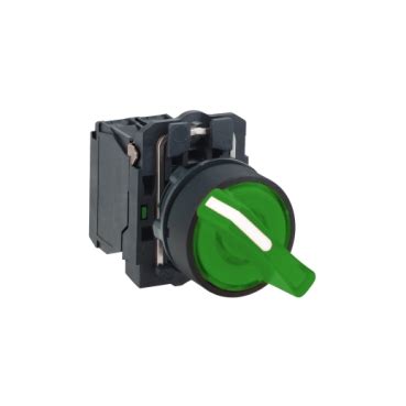 XB5AK123M1N - Ill selector switch, Harmony XB5N XB7N, plastic, green ...