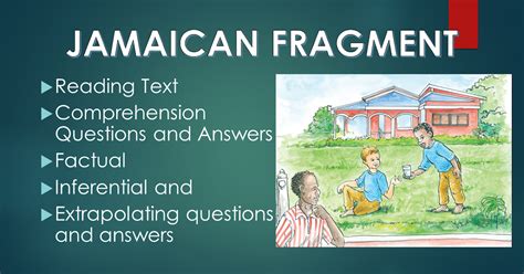JAMAICAN FRAGMENT COMPREHENSION QUESTIONS AND ANSWERS TEXT AND VIDEO ...