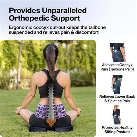 FOVERA Orthopedic Memory Foam Coccyx Seat Cushion for Tailbone ...